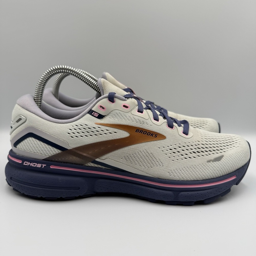Brooks Ghost 15 Blue Pink Running Shoes Sneakers Women's Size 9.5 B‎ 1203801B492